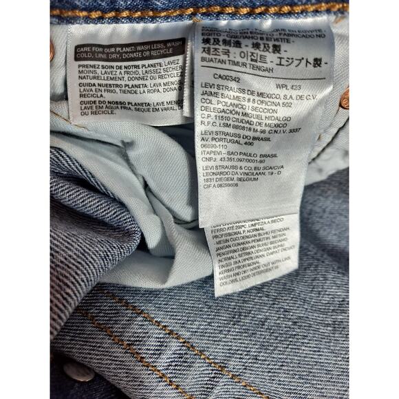 Levi's Men's 501® Original Regular Fit Button Fly Mid Rise Jeans Size W38 - Picture 6 of 8